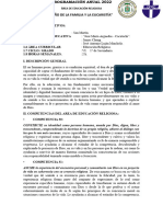 1º Grado - Programación Anual 2022 - Area de Educacion Religiosa