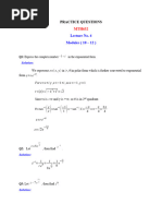 Practice Questions Lecture 4 - SOLUTION