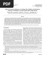 Effect of Chemical Admixtures On Setting Time, Fluidity and Mechanical Properties of Phosphorus Gypsum Based Self-Leveling Mortar