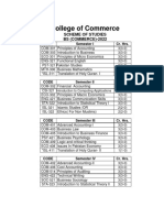 BS (COMMERCE) Scheme of Studies 2022