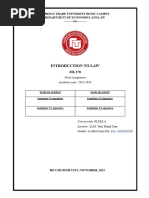 Introduction To Law: Foreign Trade University HCMC Campus Department of Economics and Law