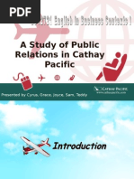 A Study of Public Relations in Cathay Pacific