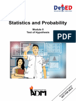 Signed Off Statistics and Probability11 q2 m5 Test of Hypothesis Lesson 2