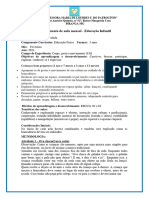 PLANEJAMENTO MENSAL Educação Fisica CMEI - 3 ANOS