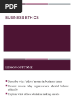 Business Ethics Class 2 - Module 1