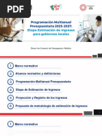 Programación Multianual Presupuestaria 2025-2027 - Etapa Estimación de Ingresos para GL