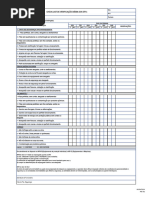 Check List de Inspeção Diaria Epi's