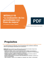 MÓDULO VII "La Evaluación de Los Aprendizajes Con Fines de Mejora"