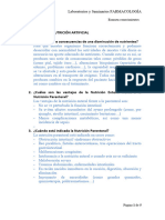 Cuestionario de Lab 1 Nutrición Artificial