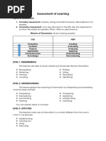 Assessment of Learning