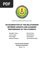 An Examination of The Relationship Between Gadgets and Academic Performance of The Students