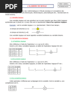 1-L'algèbre de Boole