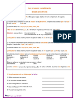 Exercices Des Pronoms CD Et CI