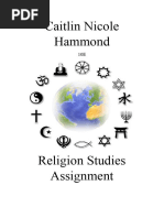 Religion Studies - Term 3 Assignment