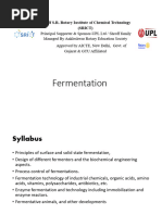 Fermentation: Shroff S.R. Rotary Institute of Chemical Technology (Srict)