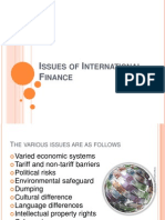 Issues of International Finance Anusha