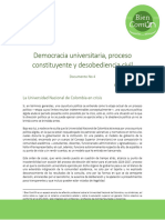 Democracia Universitaria, Proceso Constituyente y Desobediencia Civil