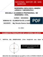 Geodesia - Semana 3 - Elementos de La Esfera Celeste-2023