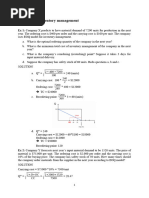 Exercises of Inventory Management