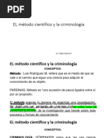 EL Método Científico y La Criminología 1