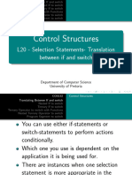 L20 Selection Statements 4 Translation Between If and Switch