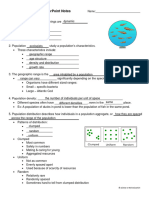 Population Ecology PowerPoint Fill-In Notes