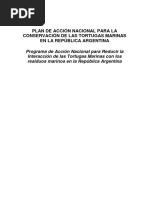 Programa de Acción Nacional para Reducir La Interacción de Las Tortugas Marinas Con Los Residuos Marinos en La Argentina