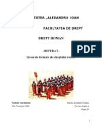 Drept Roman-Izvoarele Formale Ale Dreptului Roman