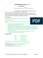 How To Complete A Scope Management Plan