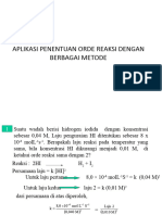 Pertemuan 5 Aplikasi Penentuan Orde Reaksi Dengan Berbagai Metode