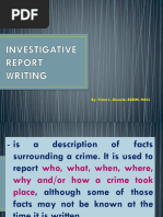 CDI 5 Ivestigative Report Writing