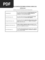 Half Yearrly (First Six Months) Performance Appraisal Form 2011-2012 Rating Scale