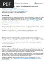 Septic Shock in Children - Ongoing Management After Resuscitation - UpToDate