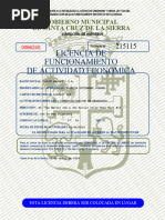 Licencia de Funcionamiento