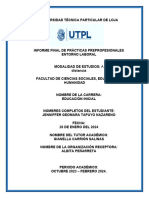 Jenniffer Tapuyo - Informe Final de Prácticas Preprofesionales