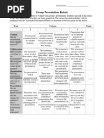 Report Rubric DISS