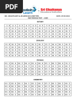 SR Elite (Set - 2), SR Aiims S60 & Neet MPL Neet Module Test - 4 Paper Key (05-04-2024)