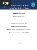 4.2 Practica en Simulador Eléctrico de Transmisión.