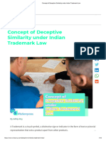 Concept of Deceptive Similarity Under Indian Trademark Law