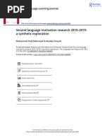 Second Language Motivation Research 2010 2019 A Synthetic Exploration