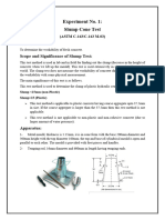 1 Slump Cone Test