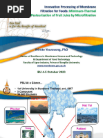 WYR Membrane As Non Thermal Pasteurization in Juice Processing