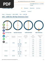 ANSI - ASME B36.10M Pipe Dimensions Chart - FERROBEND