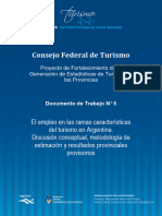 DT #5. El Empleo en Las Ramas Características Del Turismo en Argentina