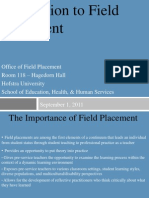 Orientation To Field Placement