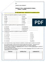 Ficha de Aprendizaje 02 Razonamiento Verbal - Iii Bimestre - Grados Del Adjetivo