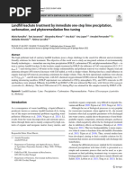 IMPORTANTE Landfll Leachate Treatment by Immediate One Step Lime Precipitation