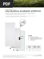 Lisa Blanca Acabado Acrílico