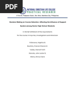 Decision Making On Course Selection Affecting The Influence of Support System Among Senior High School Students