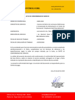 Acta de Conformidad - Servicio de Retiro de Luminarias Defectuosas y Conexionado de Alimentación en Postes de Iluminación Mall Plaza Bellavista.